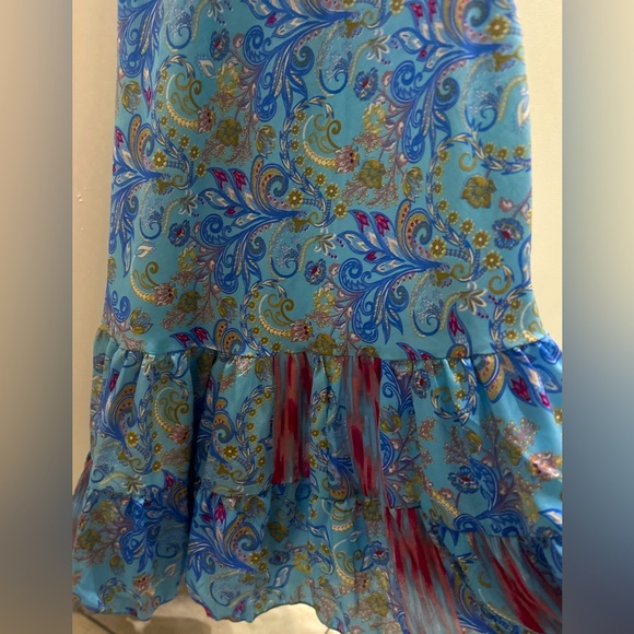 Vintage MAUI Love Jetty Strappy Maxi Embroided Silk Dress. Rare Find. Handmade - Picture 13 of 13